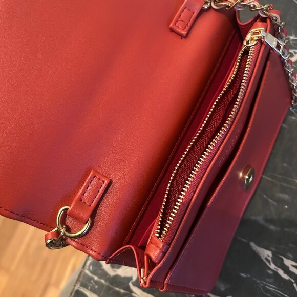 NEW (NWOT) Bebe Mini Sophia Crossbody Bag, rust color w/ goldtone hardware - Picture 14 of 15